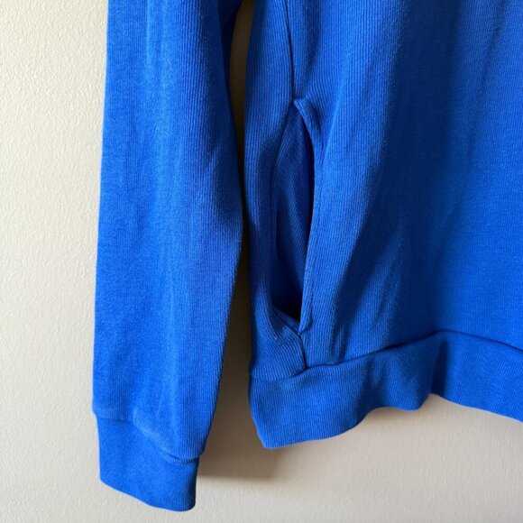 Men's S Lacoste Mock Neck Quarter Zip Sweater in Royal Blue - Picture 5 of 8